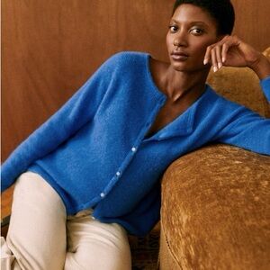 Sezane Gaspard Blue Women's Cardigan (medium)